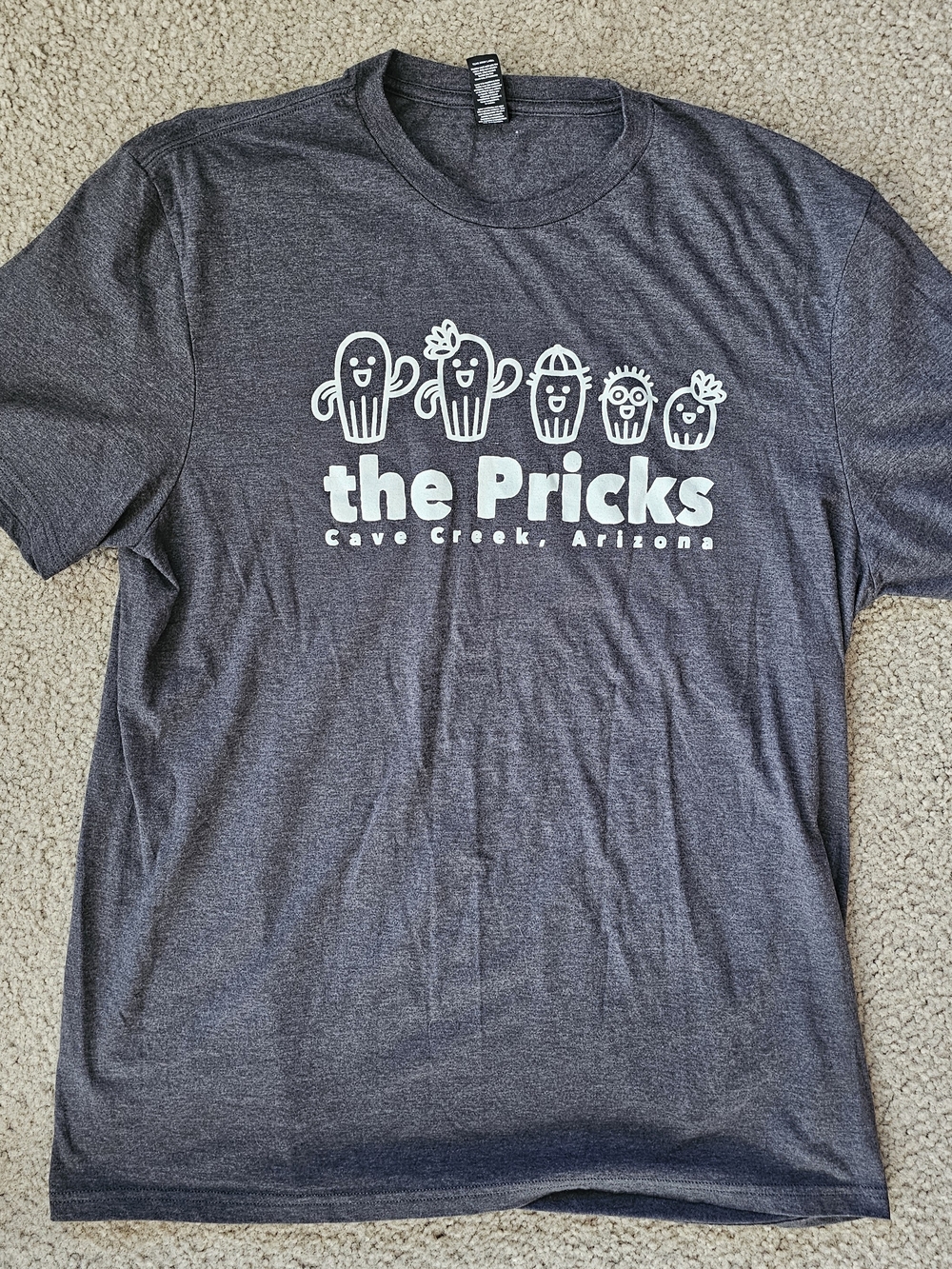 The Pricks Graphic Tee in Heather Charcoal - Picture 2 of 4